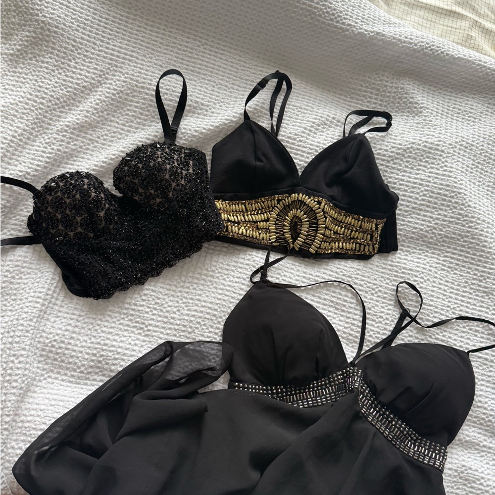 Elegant Black and Gold Women's Set